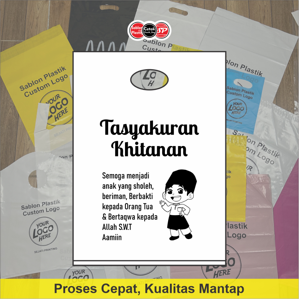 

(Isi 50pcs) Plastik Motif Sunatan, Plastik Hidangan, Plastik Khitanan, Plastik Sunat