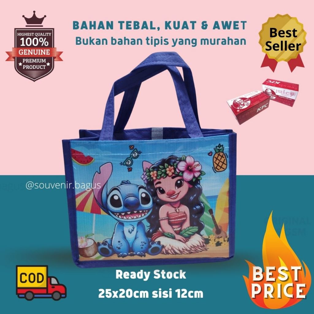 

Tas Ultah Anak Lilo Stitch Lillo souvenir Ulang Tahun Anomali Snow White Mario Bross