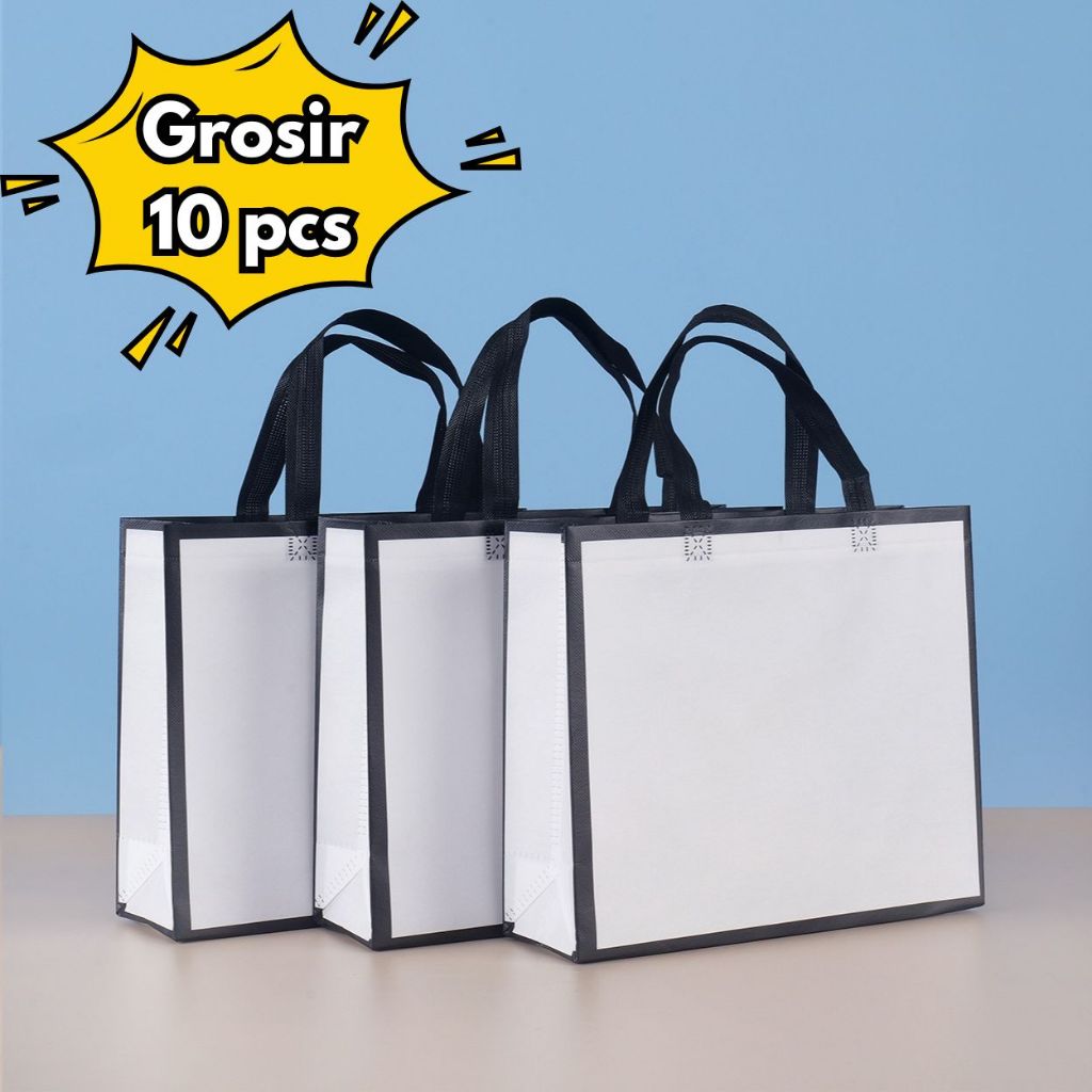 

10PCS Grosir Stock Tersedia Tas Spunbond Handle | Goodie Bag | Tote Bag | Souvenir | Hampers |untuk Toko Baju| Selamatan Haji Khitan Ultah Wedding 28x20x10 32x27x10 43x32x10 47x36x10