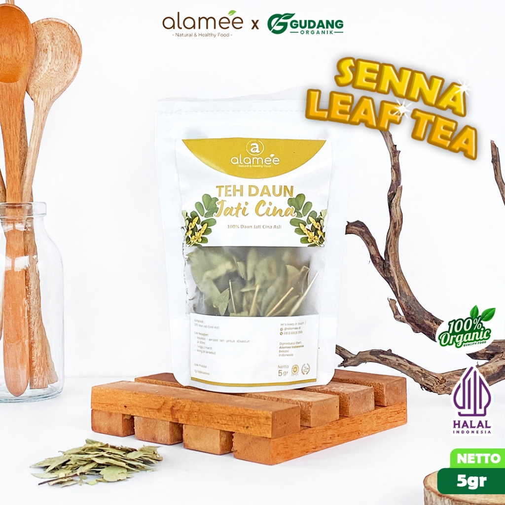 

alamee kemasan 5 gram teh bunga senna menyajikan rasa alami dengan aroma menyegarkan