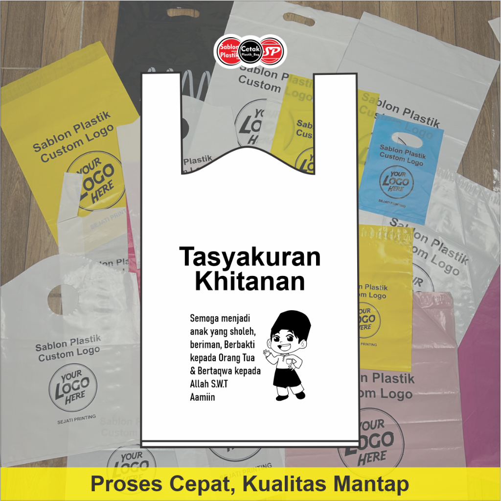 

(Isi 25pcs) Plastik Motif Sunatan, Plastik Hidangan, Plastik Khitanan, Plastik Sunat