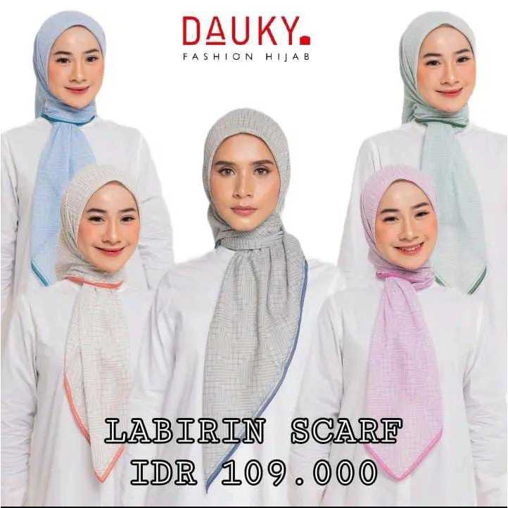 DAUKY LABIRIN SCARF - KERUDUNG SEGIEMPAT MOTIF BY DAUKY