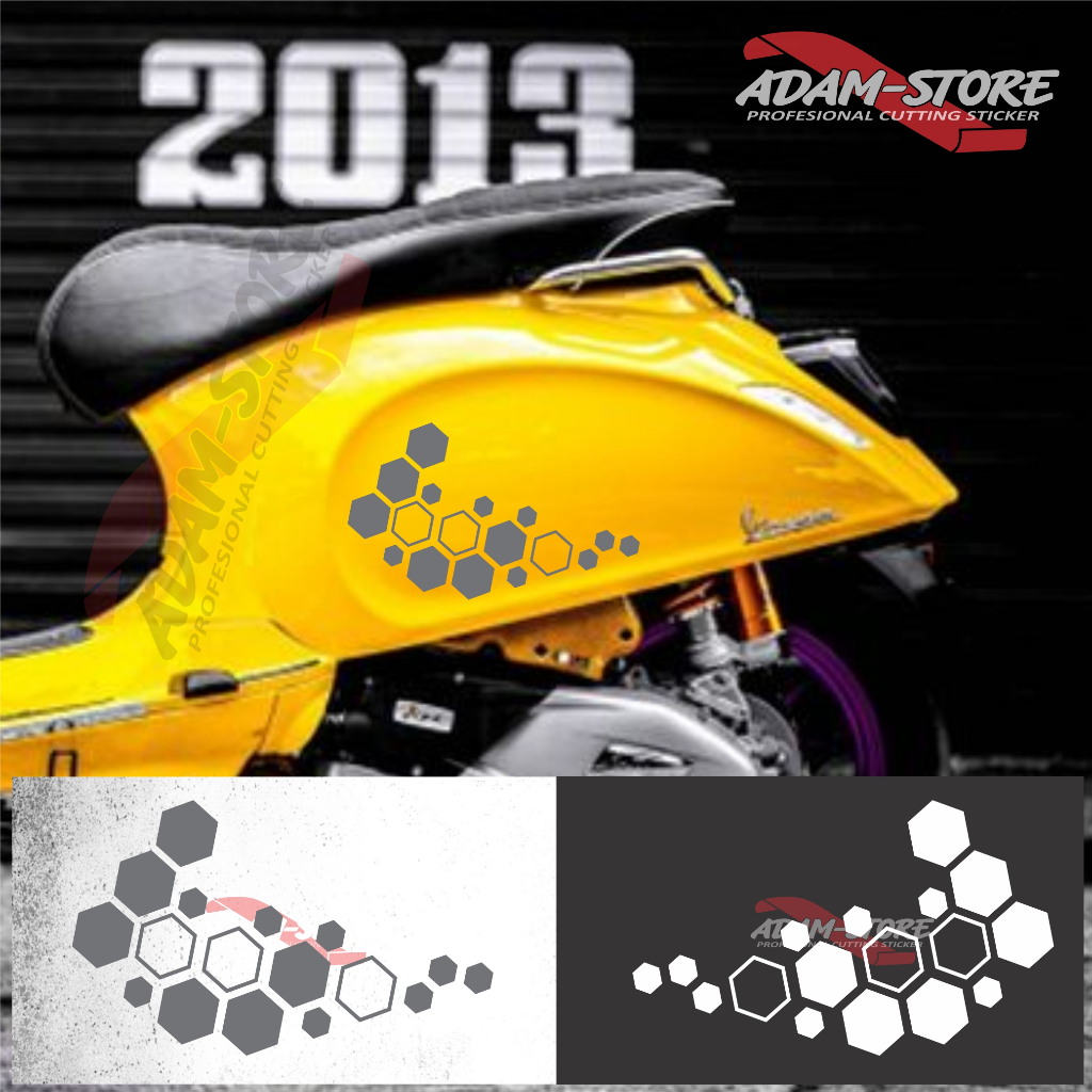 VA33 Sticker Motor Vespa Sprint / Stiker Vespa Piaggio / Stiker Vespa Matic