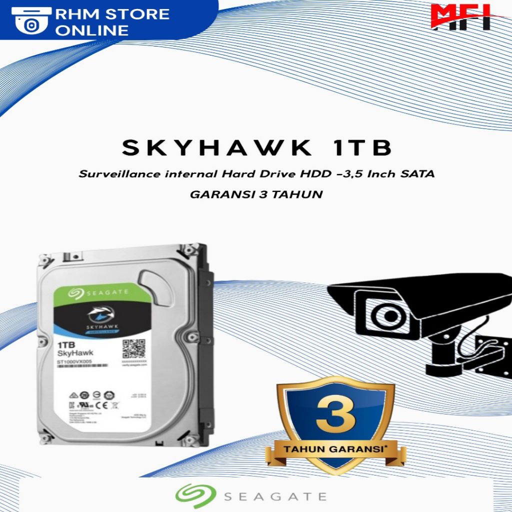 SEAGATE SKYHAWK 1TB MFI Garansi resmi