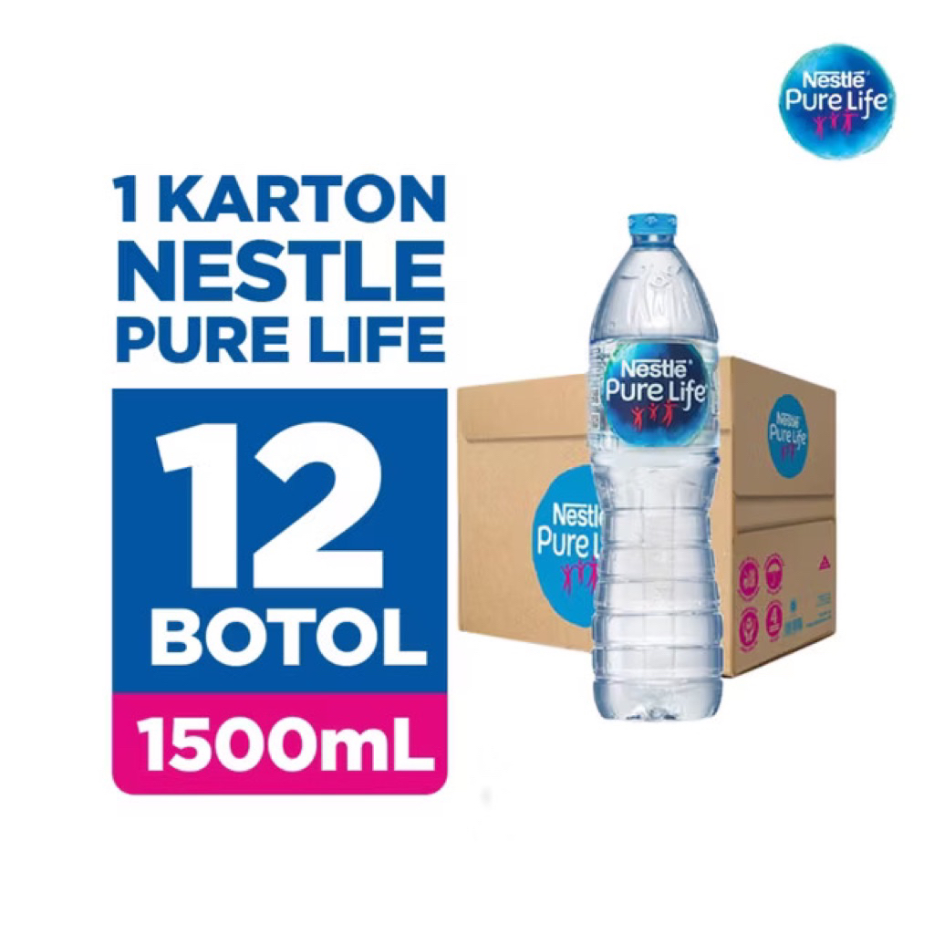 Air Mineral Nestle Pure Life 1.500ml 1 Dus isi 12 Botol