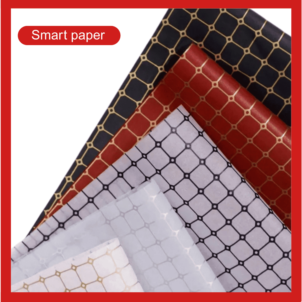 

Isi 20 LEMBAR Kertas Bunga Buket Motif Kotak Cellophane Goldline Flower Wrapping Paper Kertas Kado KB050