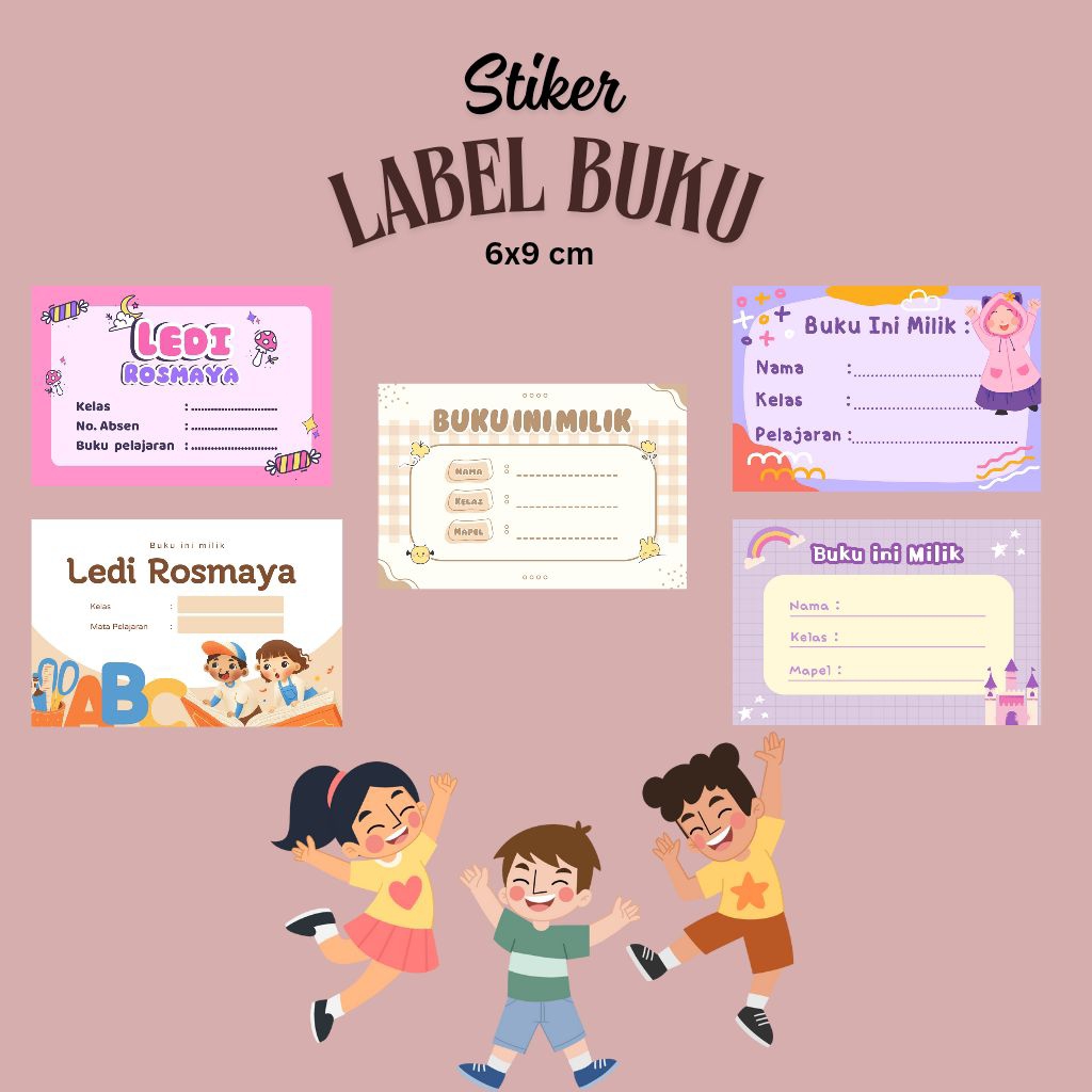 

Stiker Nama - Stiker Label Buku Anak - 6x9 cm