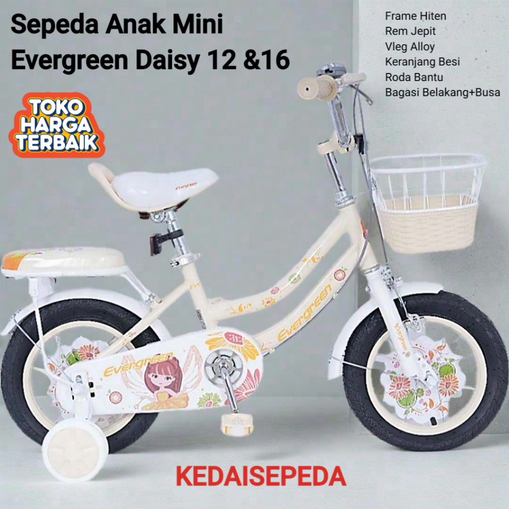 Sepeda anak mini Evergreen 12 Daisy