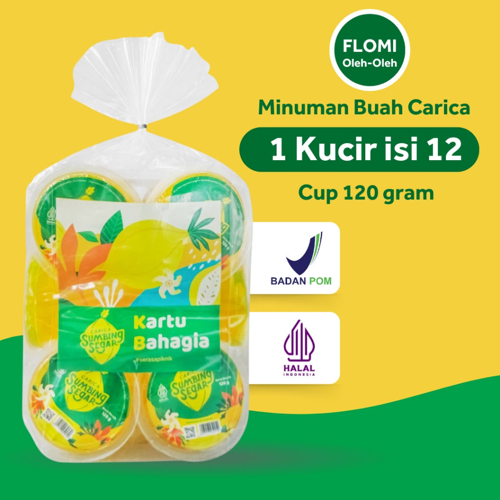 

Carica Dieng Sumbing Segar Kemasan Plastik isi 12 Cup BPOM MD