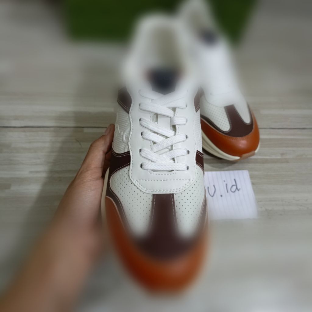 sepatu pria sepatu cowok putih kulit tali