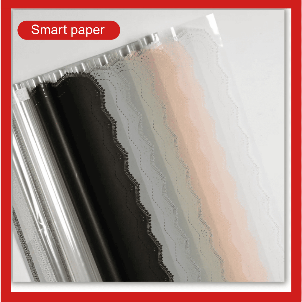 

Kertas Buket Wisuda Anniversary Romantis Motif Renda Florist Waterproof Lace Frame Flower Wrapping Cellophane Paper KB089