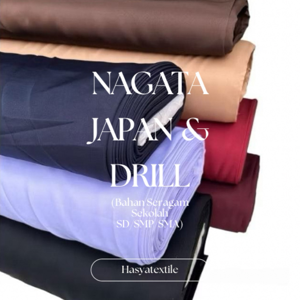 ½ Kain Nagata Japan Drill Seragam Sekolah SD/SMP/SMA By Hasyatextile