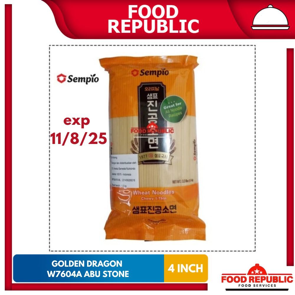 

SEMPIO WHEAT NOODLE CHEWY & THIN 1.5 KG MI KERING KOREA HALAL