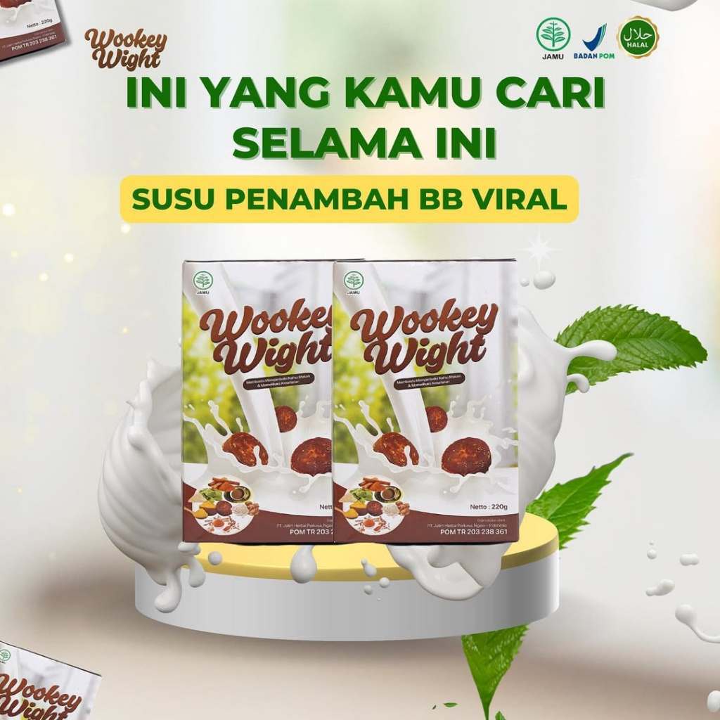 

Wookey Wight 2BOX - Susu Penambah Berat Badan 220gr Jamu