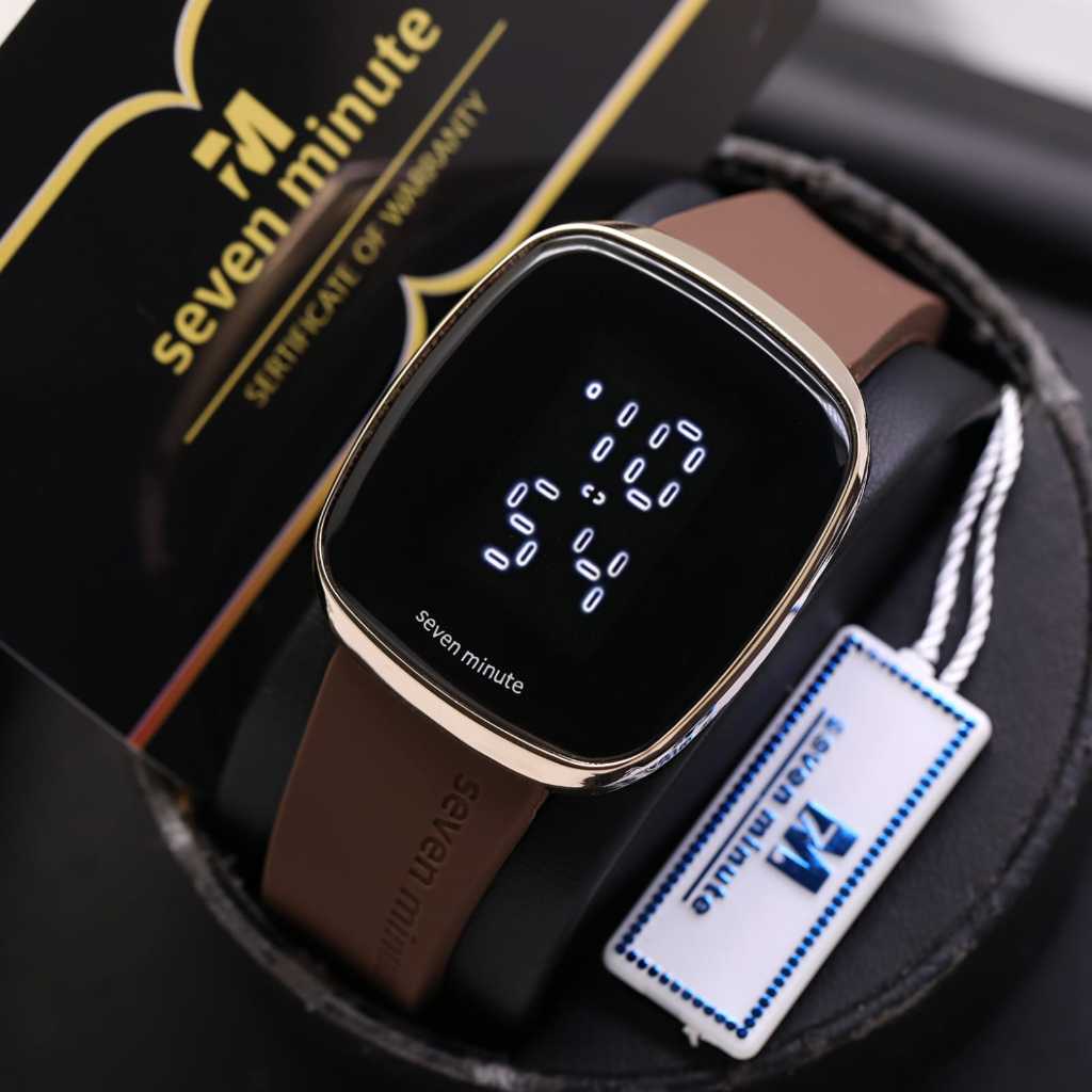 NEW JAM TANGAN ORIGINAL SEVEN MINUTE MD708 35MM DIGITAL LED TOUCH SCREEN RUBBER JAM PRIA WANITA