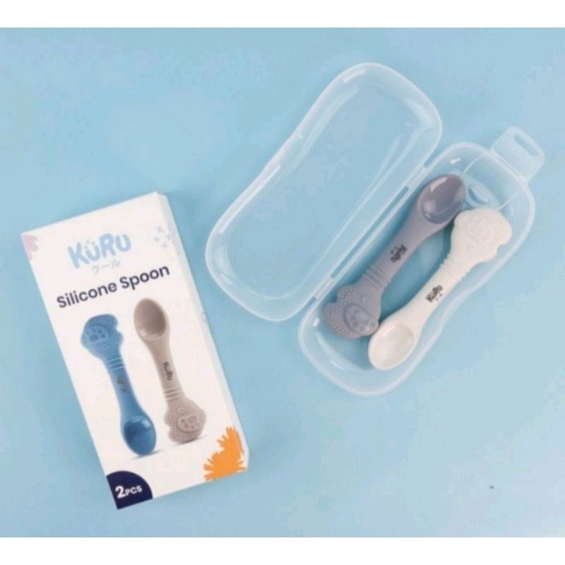 KURU Sendok Makan Silicone Bayi / Sendok Makan Bayi Kuru
