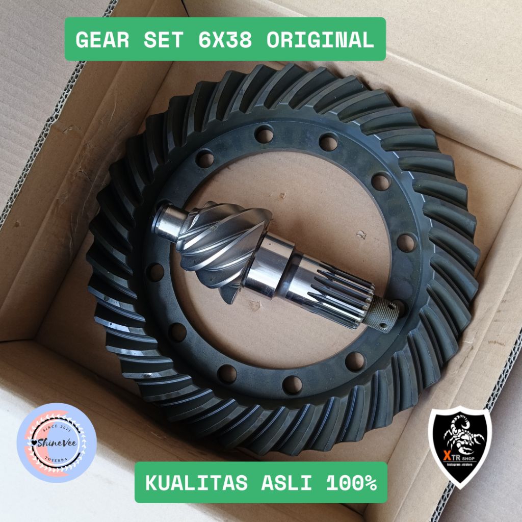 Gear set Canter PS125 6x38 original bawaan mobil / Gear set mitsubishi PS125 6x38 original import MK