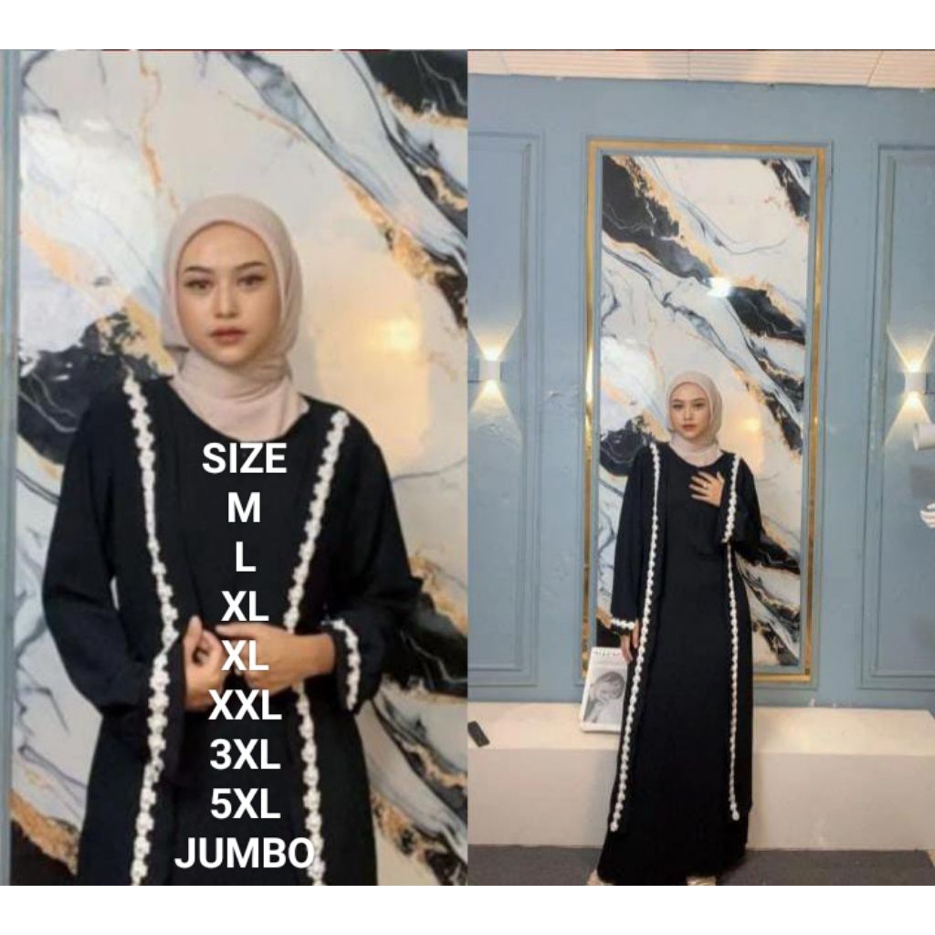ABAYA GAMIS TURKEY BORDIR ABAYA JUMBO GAMIS ZUMBO GAMIS ABAYA