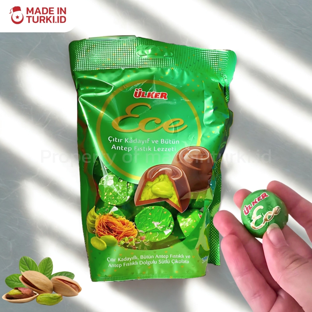 

Ulker Ece 300 gr - Bola Wafer Cokelat Pistachio Baklava Turki 100% Original madeinturki.id