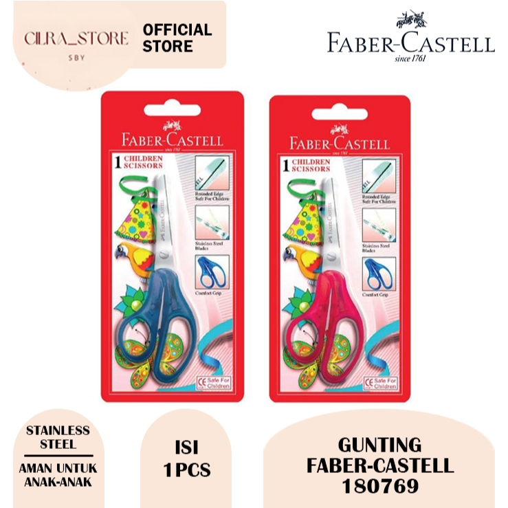 

Scissors | Gunting Anak -Anak Faber-Castell 180769 Stainless Steel (1 PCS)