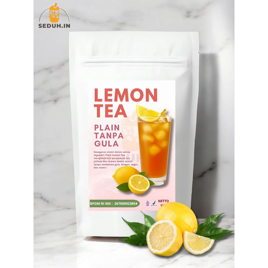 ADUK AJAH - Lemon tea plan tanpa gula 1 kg BUBUK MINUMAN PREMIUM