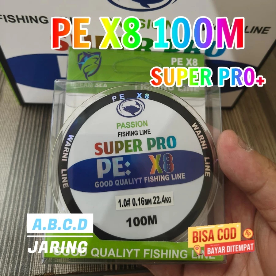 Senar PE Pancing 100M X8 MULTICOLOR POSSION Termurah Senar Pancing AntiI Kriting Senar Kecil Kuat - 