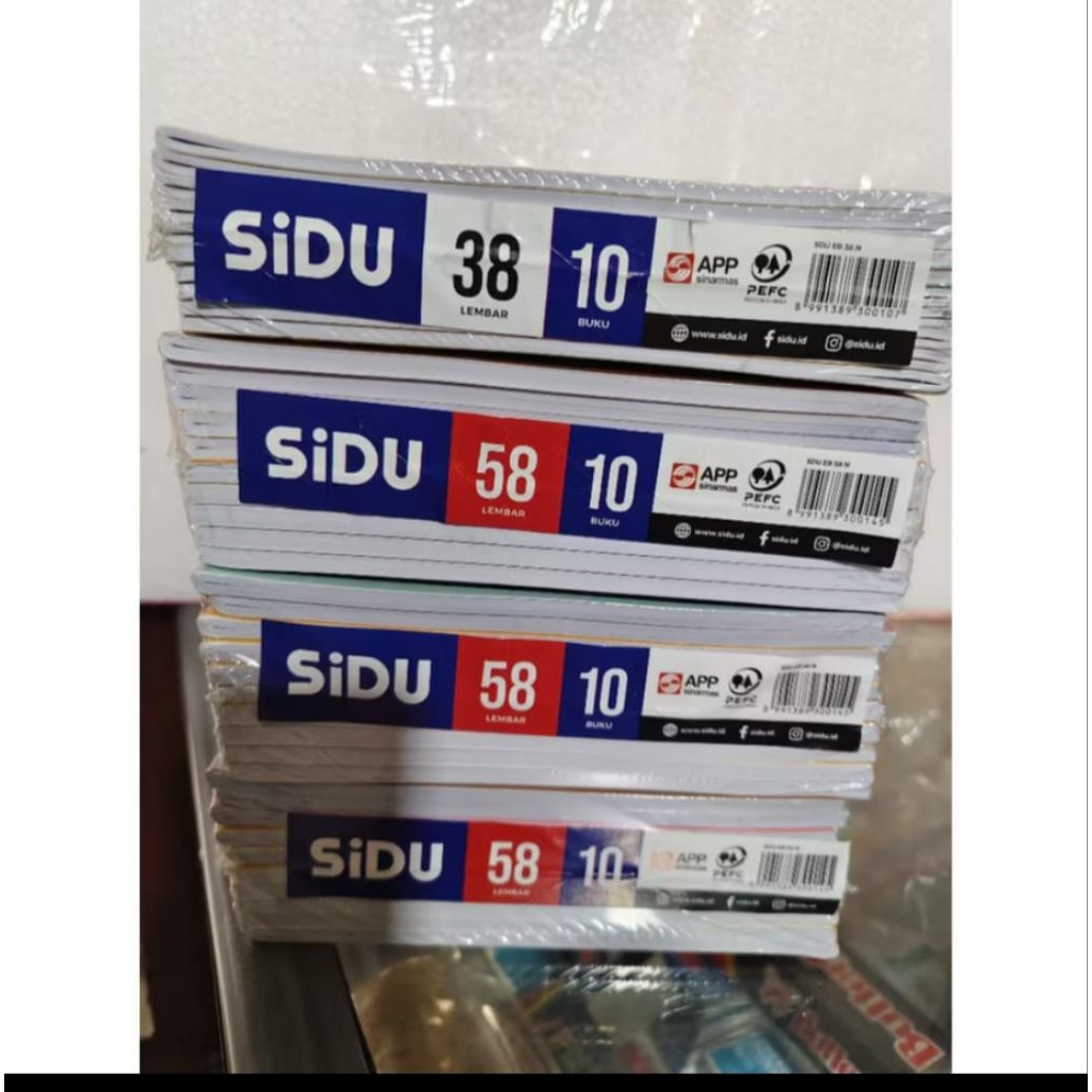 

12 Buku Tulis Sidu isi 58 dan 38 LembarBscf