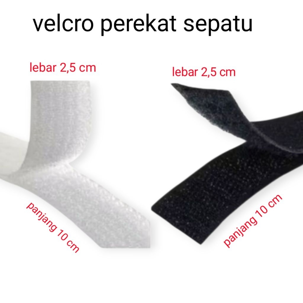 Velcro Perekat Sepatu Anak L2,5cm x P10cm / velcro perekat tas / velcro perekat logo, topi, bordir n