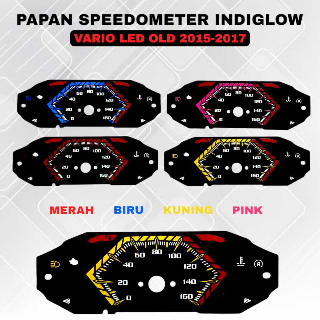 PAPAN SPEEDOMETER VARIO 125/150 LED OLD CUSTOM PAPAN KILOMETER INDIGLOW VARIO LED OLD 2015-2017