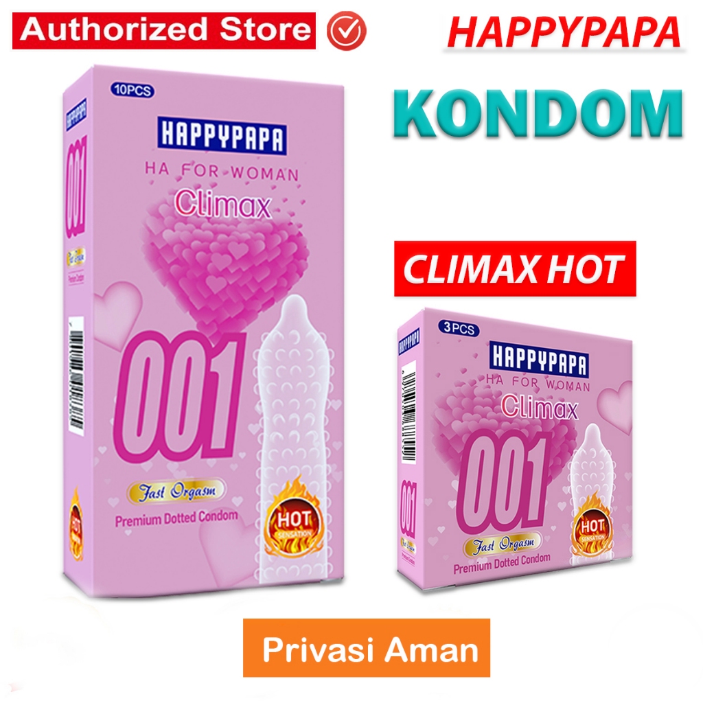 Happypapa Kondom Gerigi Berduri 001 Sensasi Hangat 10pcs
