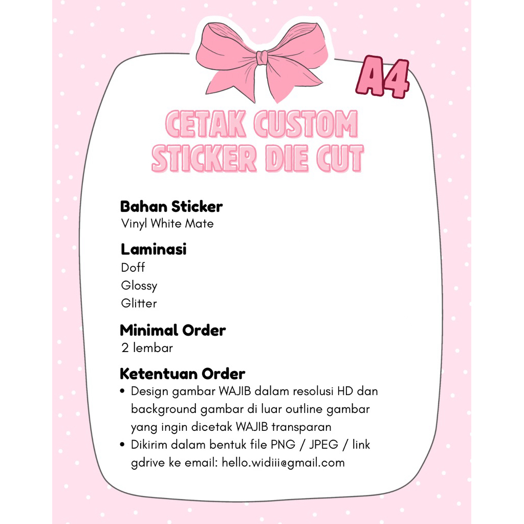 

cetak custom sticker die cut