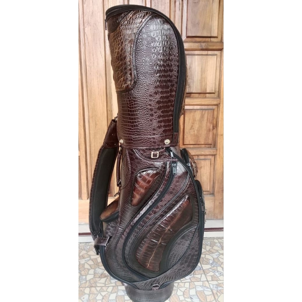 tas golf kulit buaya asli dari merauke