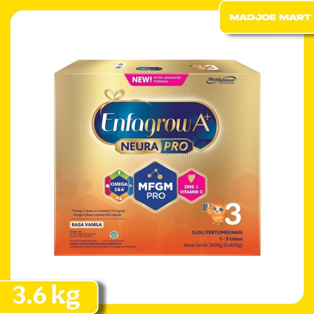 

Enfagrow A+ 3 Susu Bubuk Pertumbuhan Anak 1-3 Tahun Vanila 3.6 kg