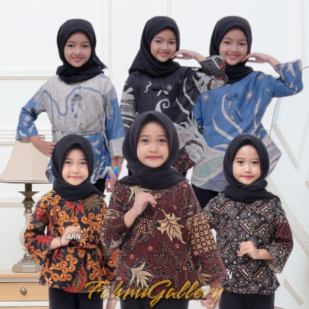 Baju Batik Anak Perempuan - Blus Batik anak usia 1-9 tahun bahan katun