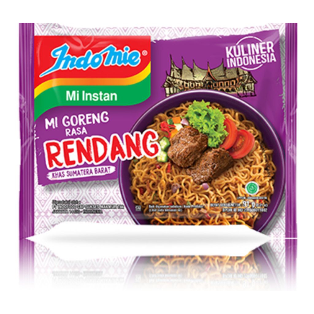 

Indomie Mie Instan Mie Goreng Rendang 91g isi 40 1 dus / cth