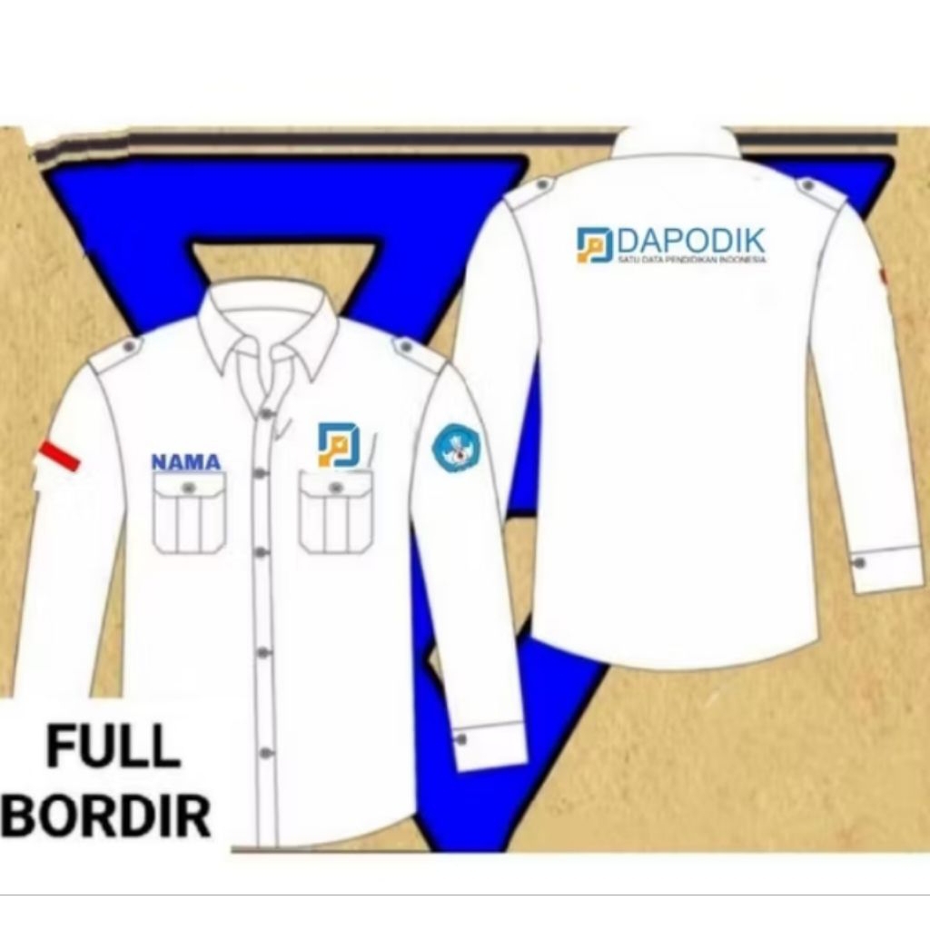 Kemeja DAPODIK Seragam  DAPODIK pdl  DAPODIK Baju Kemeja  DAPODIK pdl   DAPODIK  Pdh DAPODIK Kemeja 