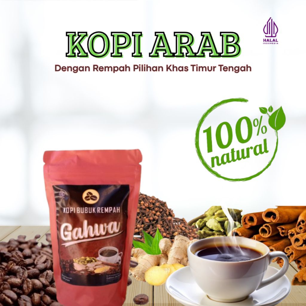 

Kopi bubuk jahe rempah arab herbal premium