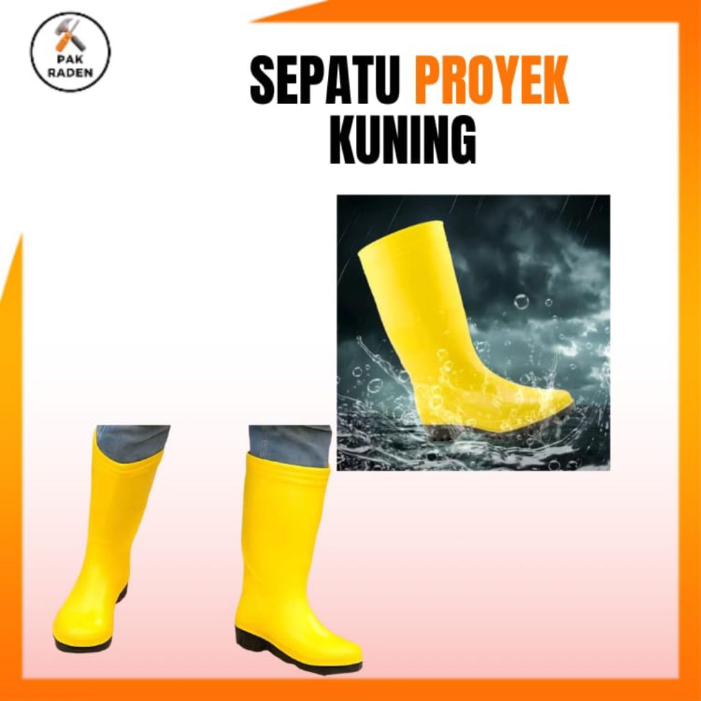 Safety Boot Kuning/Sepatu Proyek Kuning