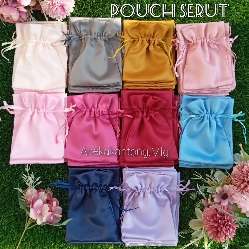 [part 2]Kantong Satin Serut | Pouch Satin Serut | pouch accesories serbaguna