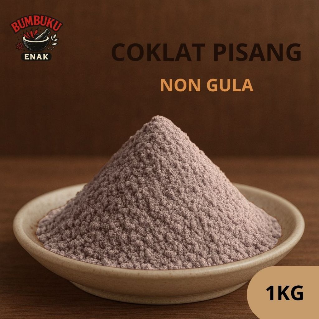

Bumbu Tabur Non Gula Rasa Coklat Pisang 1Kg – Bubuk Minuman Unik Tanpa Gula untuk UMKM, Cafe & Menu Sehat