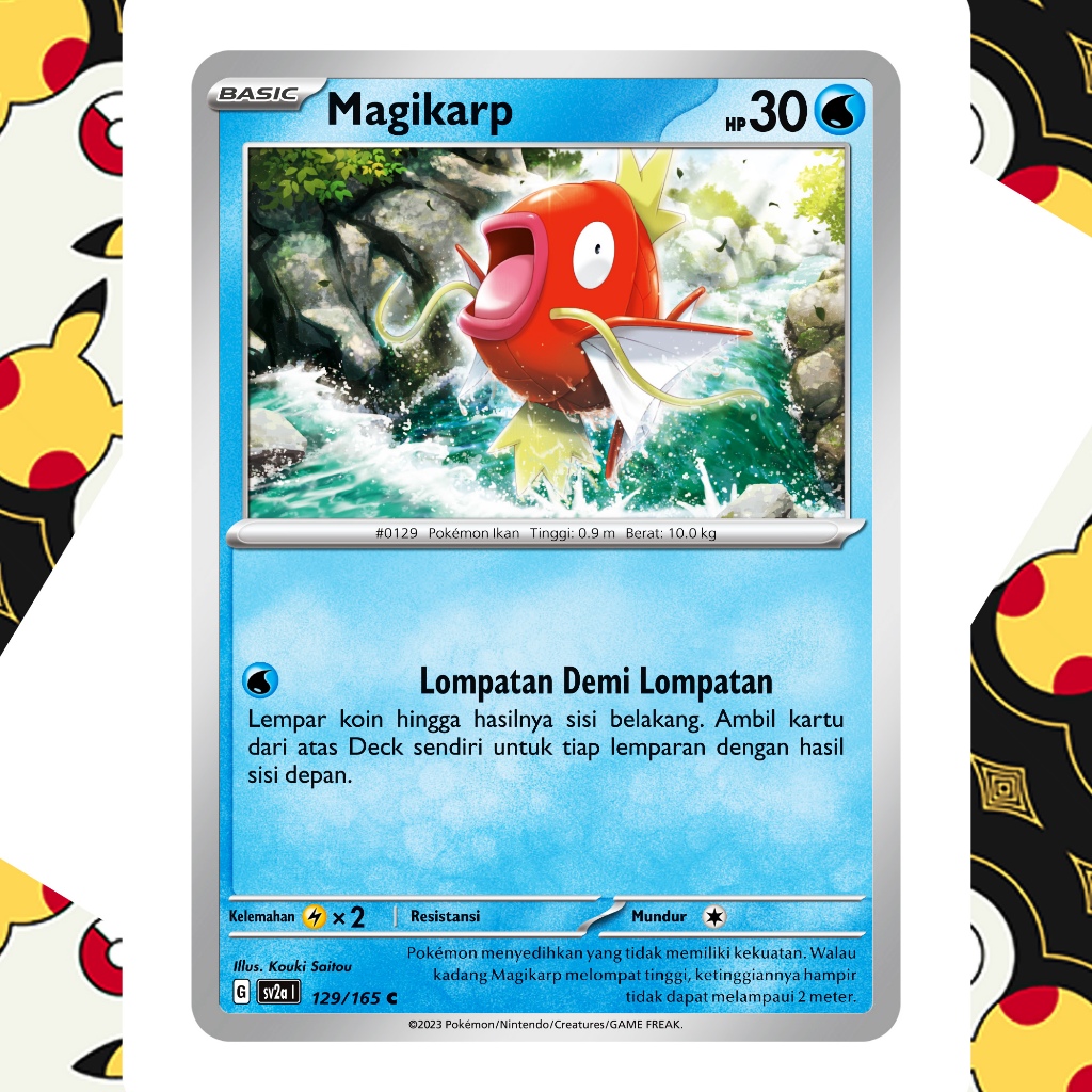 Pokemon Magikarp AIR Gen1 Sv2a 129/165 Kartu Tcg Indonesia