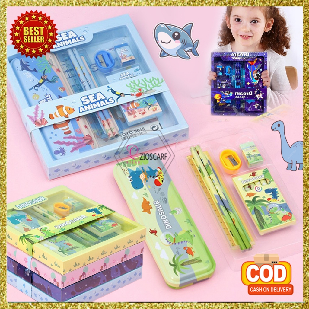 

Kotak Pensil Anak Set Alat Tulis Sekolah Lengkap Motif Karakter Kartun Hadiah Kado