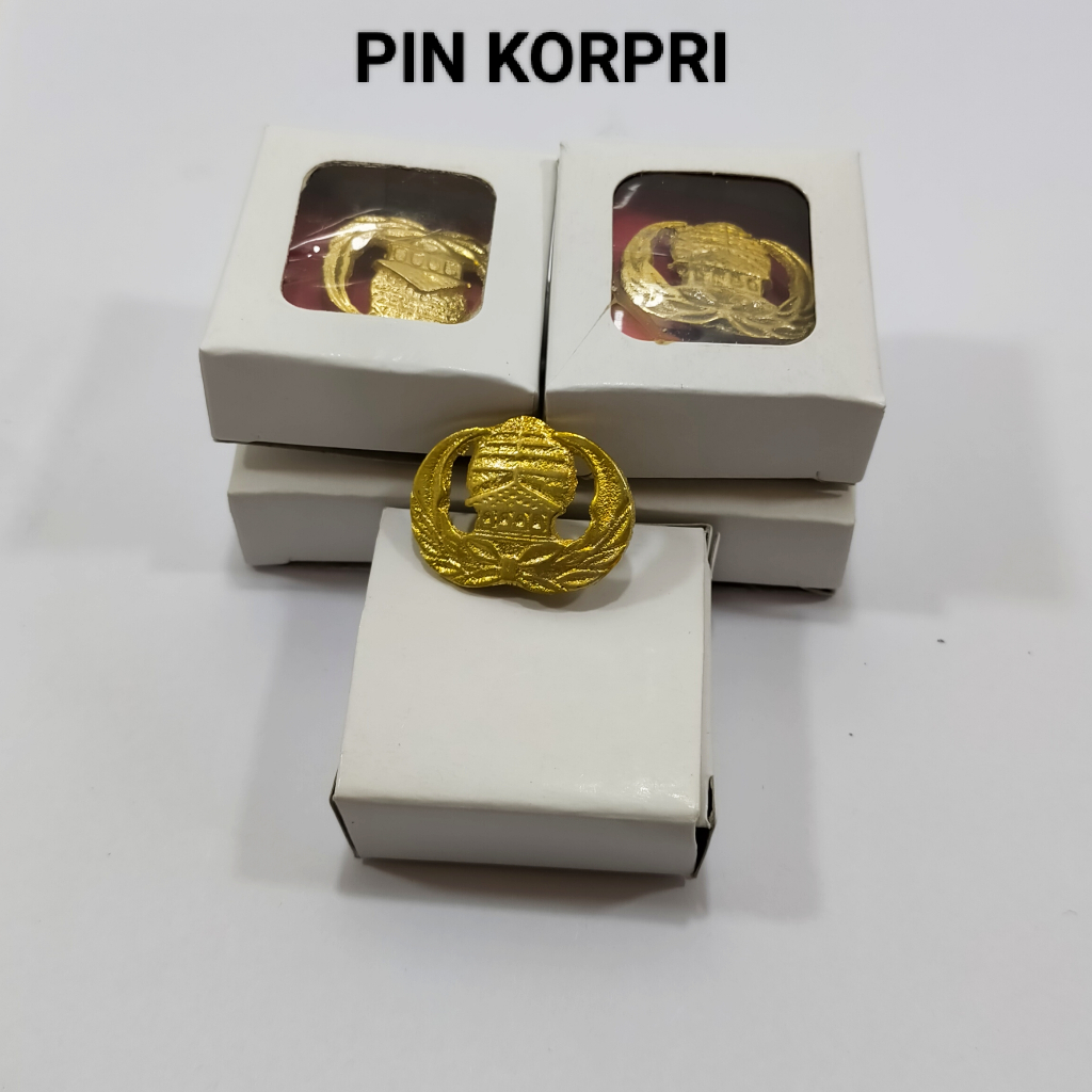 Pin Korpri Kuningan Peniti Dan Magnet / Pin Korpri Kuningan Asli Anti Luntur Selamanya
