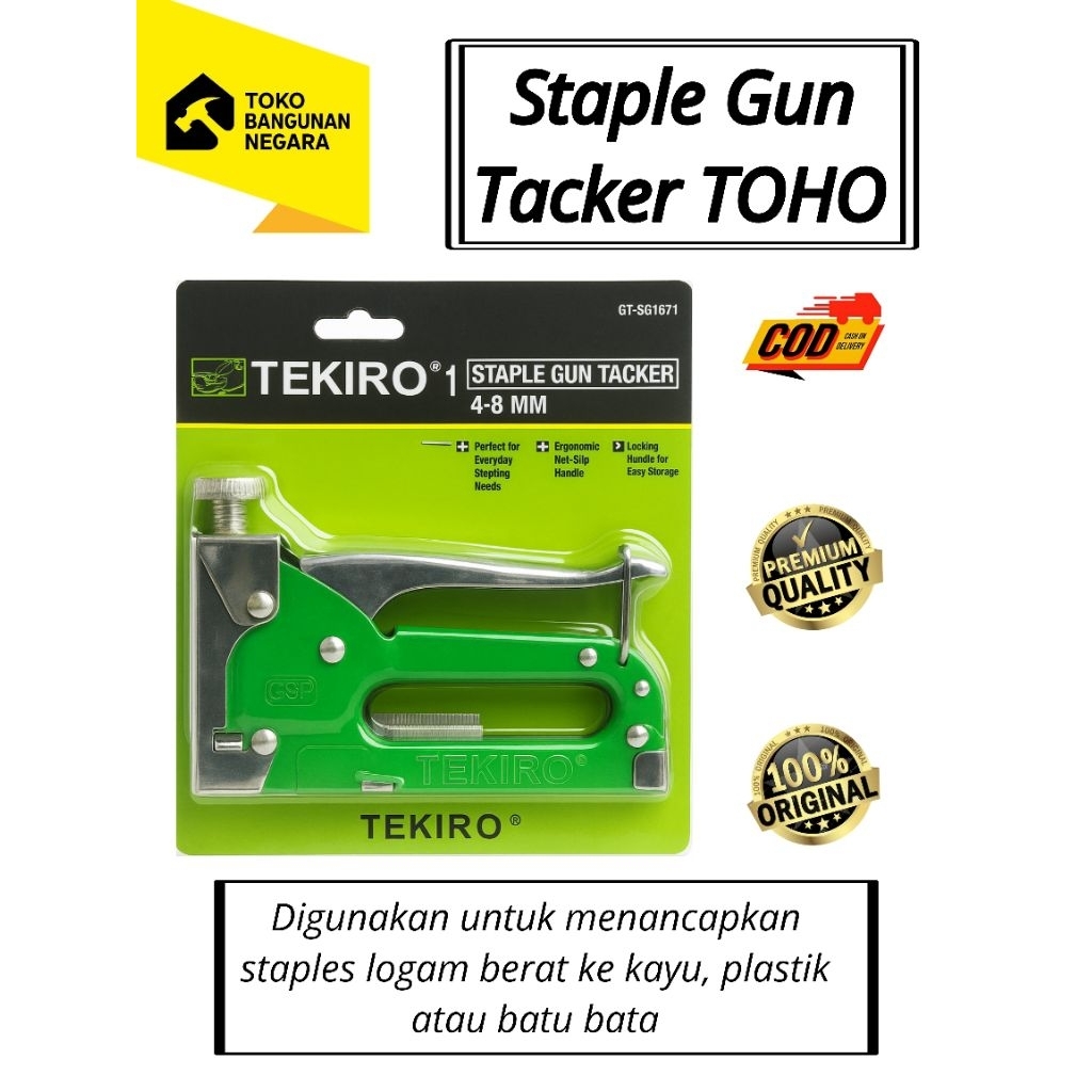 

Staples Tembak TEKIRO | Staple Gun Tacker | Alat Staple Tembak TEKIRO