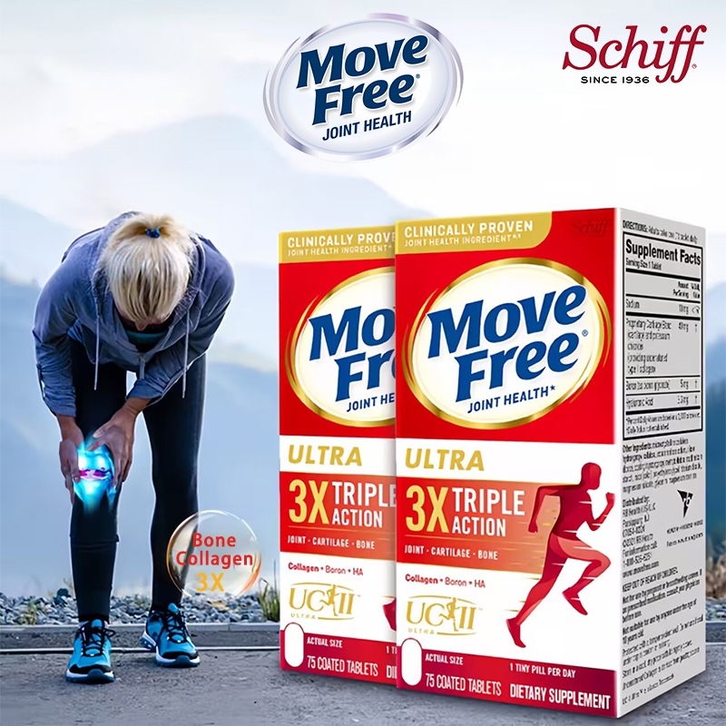 Schiff Move Free Joint Health 3X Ultra Triple Action 75 Capsules/Move Free Type ll Collagen