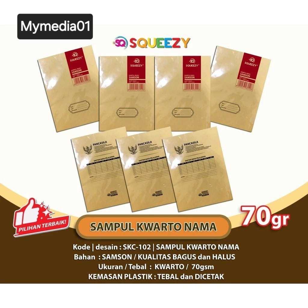 

SAMPUL BUKU SAMSON SAMPUL COKLAT KWARTO SQUEEZY SC-102 ISI 20LEMBAR TERMURAH