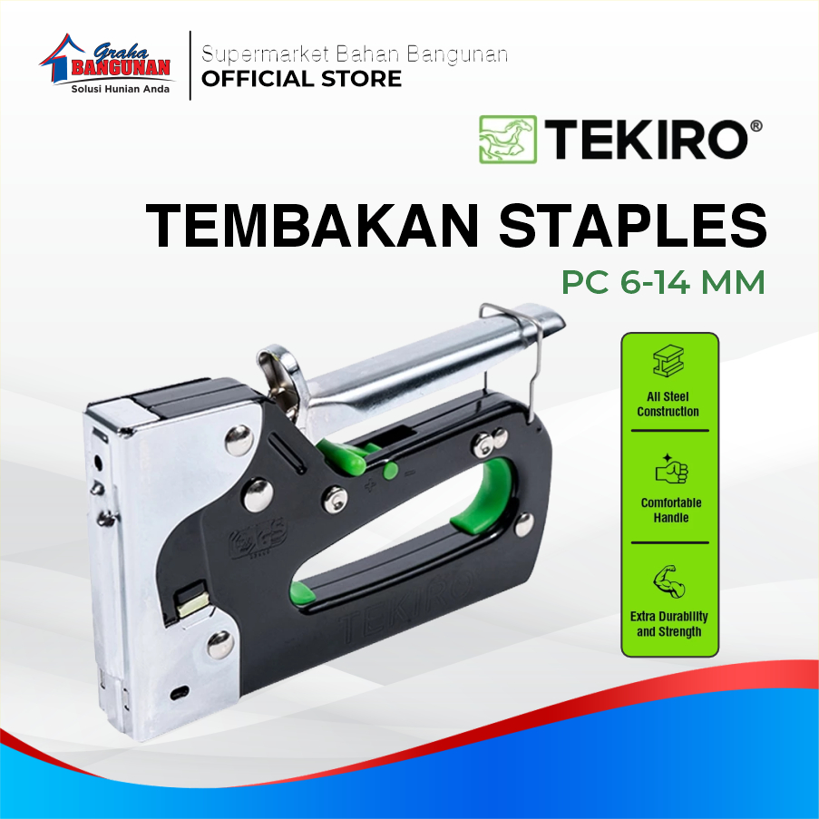 

TEKIRO TEMBAKAN STAPLES 3in1 6 - 14 MM /STAPLES GUN / TOOLS - ALAT PERKAKAS / STAPLES TEMBAK
