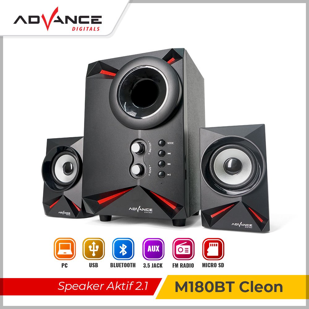 ADVANCE 45W Bluetooth Speaker Stereo karaoke kecil mini  speaker pc komputer super bass speaker akti