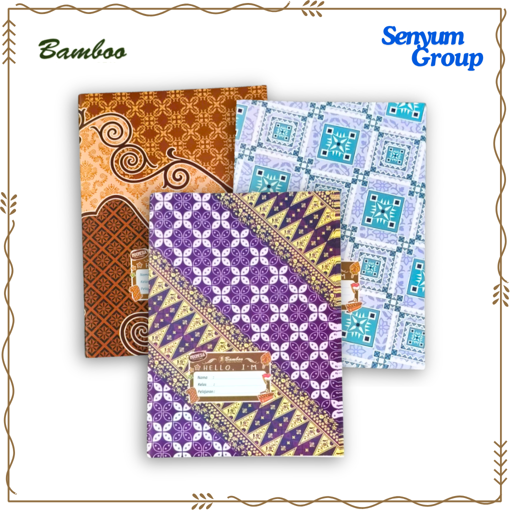 

Sampul Buku Tulis Bamboo 20 Lembar – Motif Batik Etnik Nusantara – Sampul Keren & Tebal