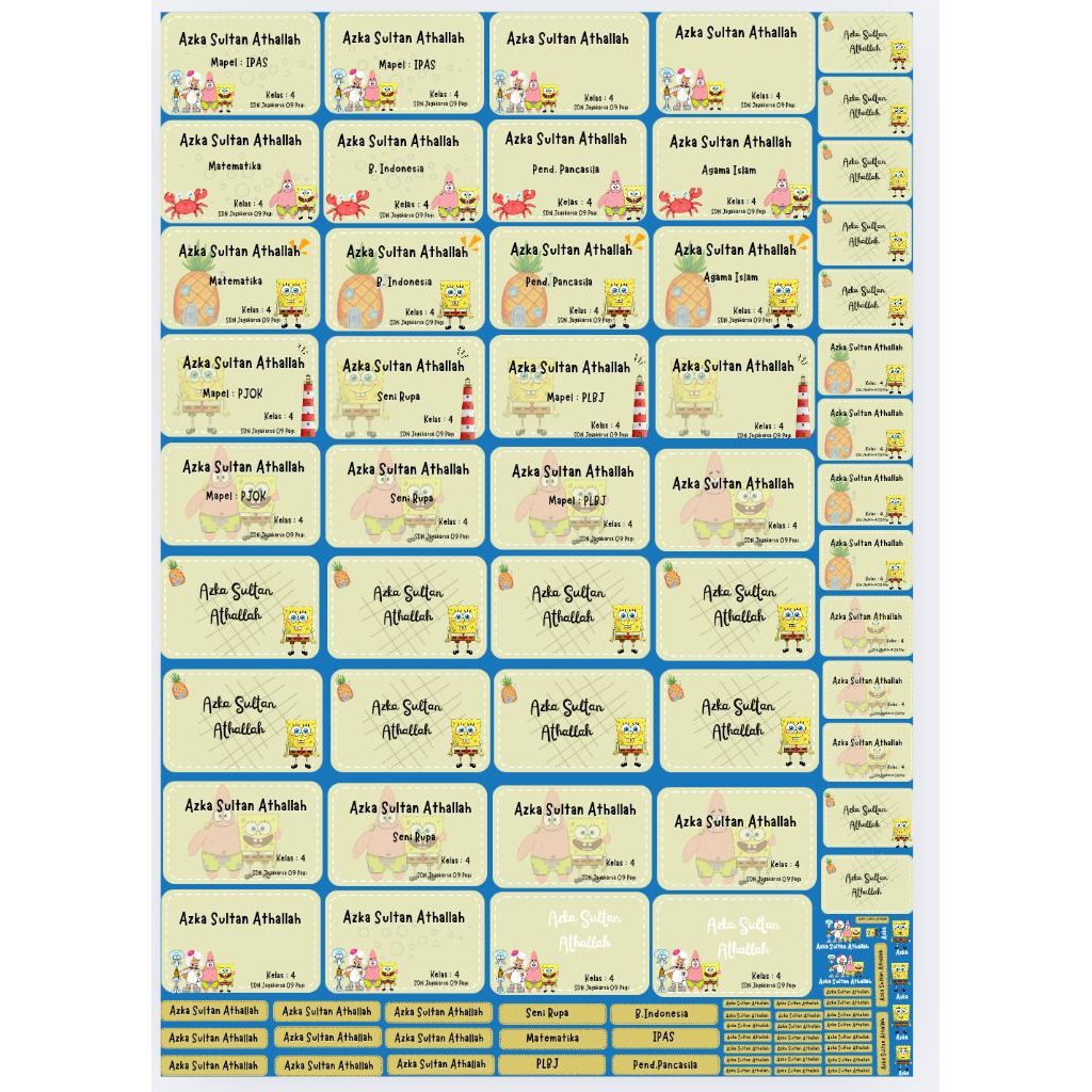 

stiker nama waterproof (anti air)